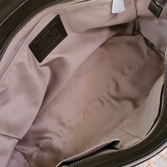 Coach Carryall Satchel Handbag Gunmetal - Picture 5 of 8